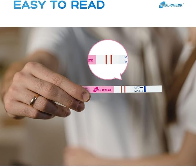 Ovulation Test Strips 40 and Pregnancy Tests 50, HEAL-CHECK Bulk Ovulation Predictor Kit for Women TTC, Over 99% Accuracy, Easy to Use at Home, Individually Wrapped, FSA HSA | 40LH+50HCG+90 Urine Cup