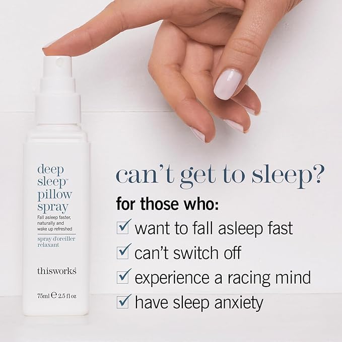 thisworks Deep Sleep Pillow Spray, Natural Relaxation Aid for Stress & Anxiety Relief, 2.5 fl oz (Best Value | Most Popular Size)