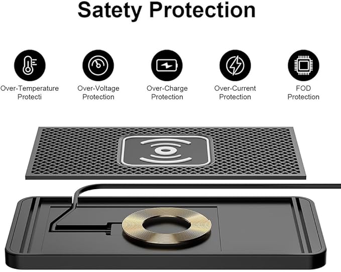 Wireless Car Charger Pad for Toyota Corolla Cross 2022-2026, Type-C/USB 20W Car Wireless Charger Non-Slip Phone Charging Pad Car Accessories,B 30cm Cable USB Plug