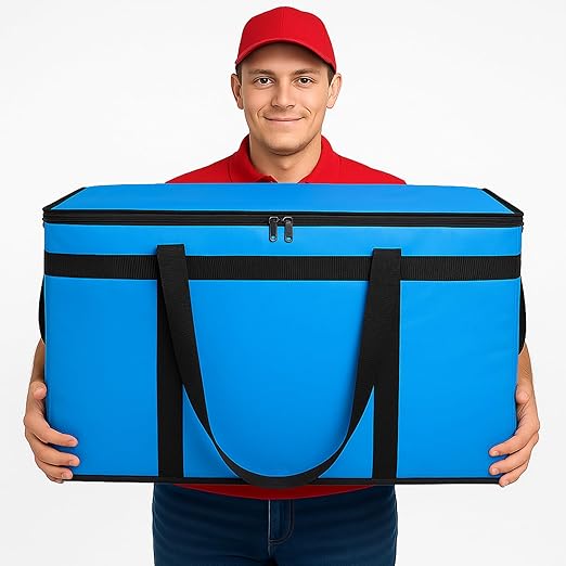 Bodaon Large 10-Pack Insulated Food Delivery Bag, XXXL Catering/Pizza Cooler Bags, Rideshare Delivery Bag, Thermal Cold/Hot Styrofoam Carrier for Travel/Shopping/Car, Warmer/Frozen