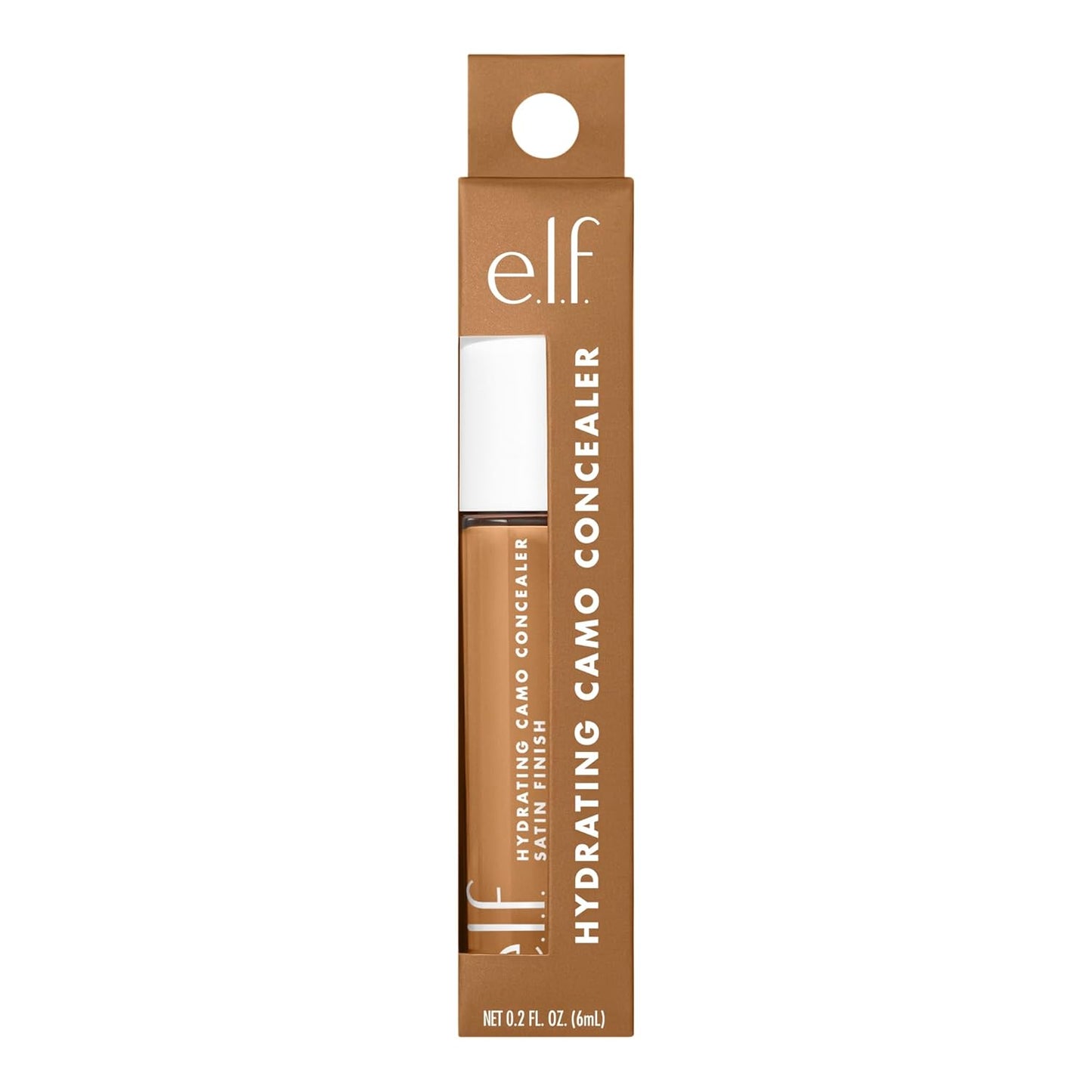 e.l.f. Hydrating Camo Concealer | Full-Coverage, Satin Finish | Vegan, Rich Chocolate