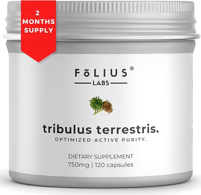 Tribulus Terrestris 750mg - Concentrated Natural Whole Plant Extract - 120 Capsules