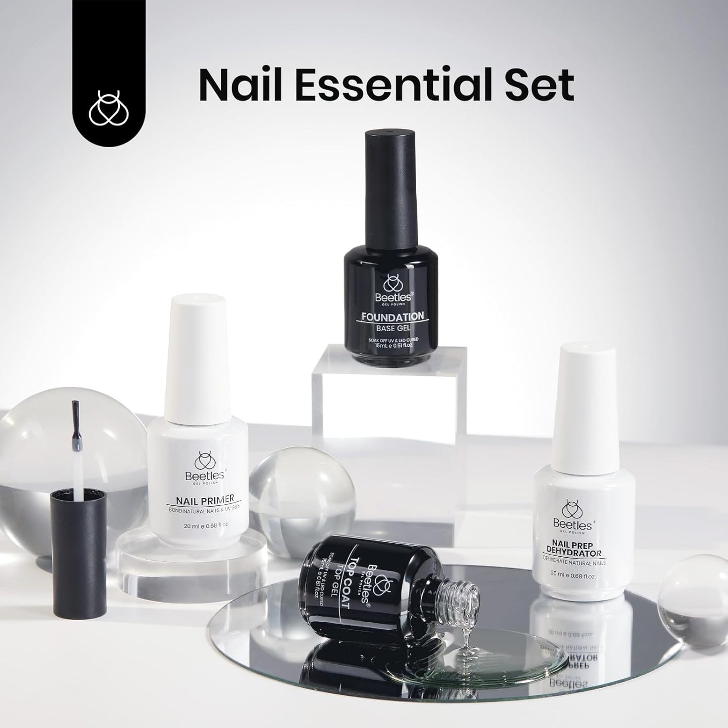 Beetles Gel Nail Polish Set | 3PCS 15ML | Long-Lasting Shine & Marble Effect