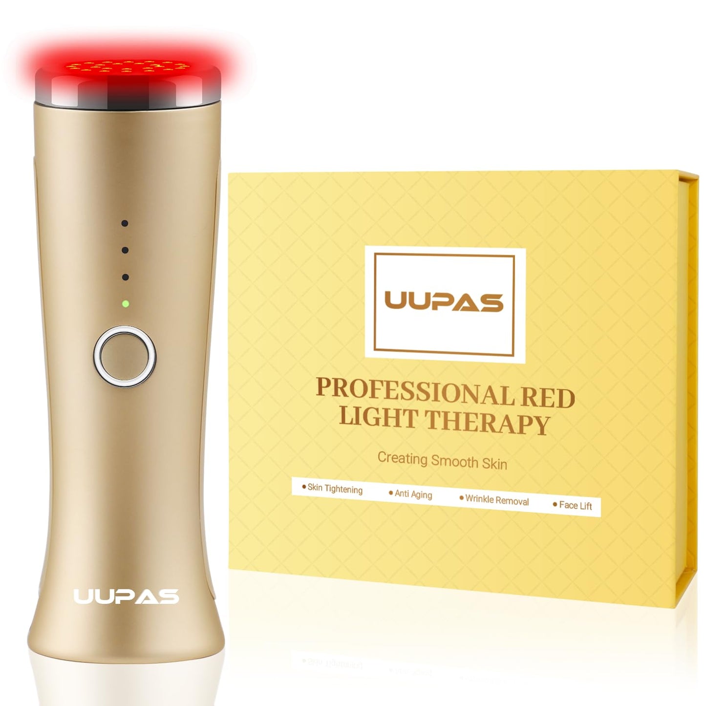 Red Light Therapy For Face - Fda Cleared - Uupas Led Light Therapy Facial Massager For Face - Skin Tightening Machine For Anti A