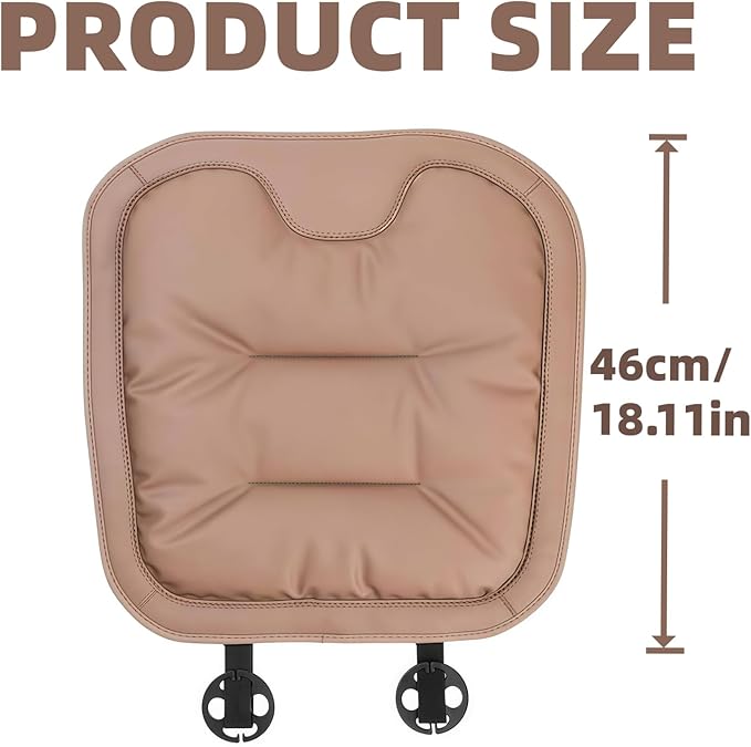 Car Seat Cushion, 2025 New Skin-Friendly Leather Seat Cushions, Breathable Dirt-Repellent Memory Foam Pad for Most Auto & Office Chairs (White)