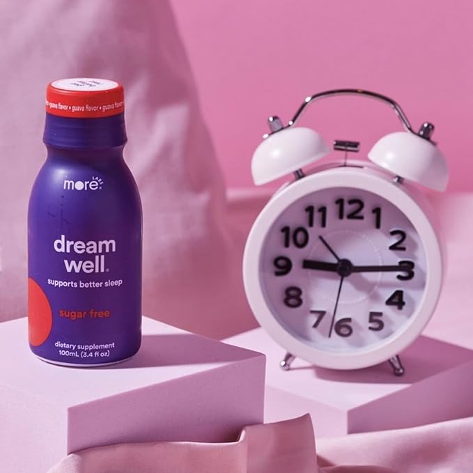 More Labs Dream Well Holistic Sleep Shot Drink 15 Pack | Non-Habit Forming | Lemon Balm, Melatonin and Glycine | Sleep Support Solution