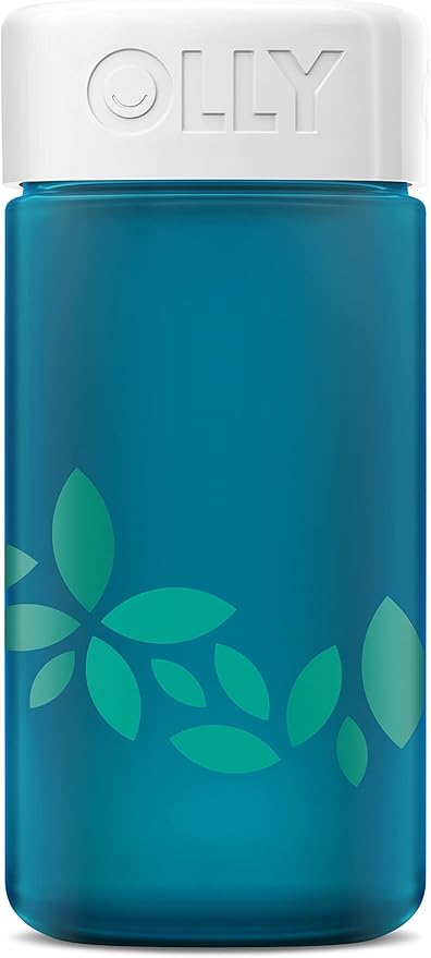 OLLY Joy Jar Gift, Easy Refillable Glass Bottle Vitamin Container, Holds Up to 120 Vitamin Gummies, Limited Edition 2022 (Pack of 2)