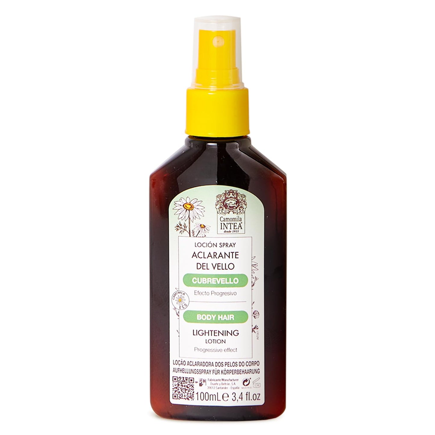 Intea Cubrevello Hair Lightener Lotion - Bottle Spray With Ecologic Natural Chamomile Extract - Paraben And Ammonia Free - 3.4 O
