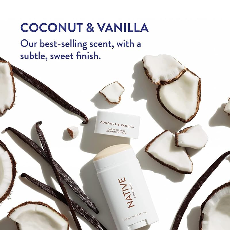 Native Deodorant | 72-Hour Odor Control | Aluminum-Free, Coconut & Vanilla