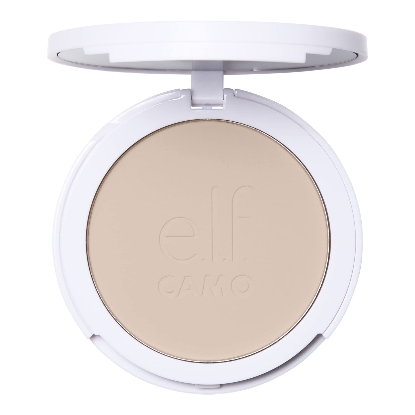 E.L.F. Camo Powder Foundation, Lightweight, Primer-Infused Buildable & Long-Lasting Medium-To-Full Coverage Foundation, Fair 100