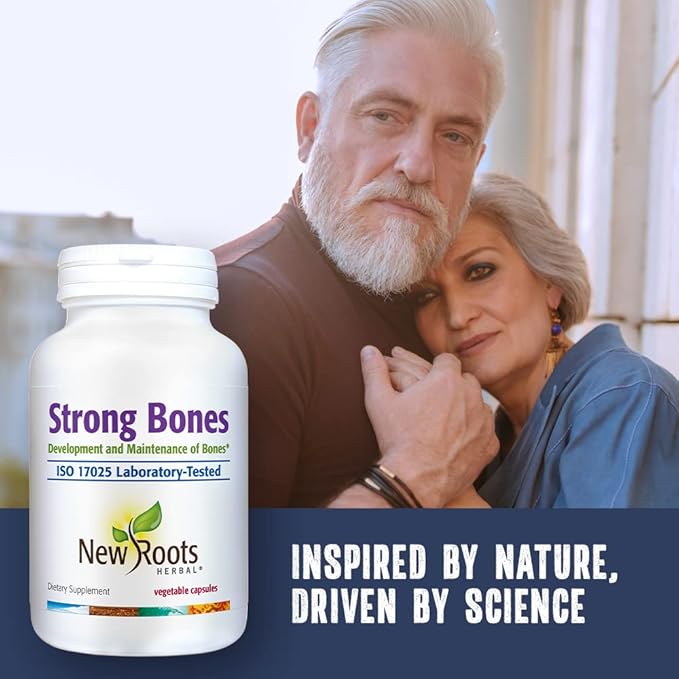 New Roots | Strong Bone Supplement with Super Blend 22-Ingredients: Glucosamine Sulfate, Calcium, Magnesium, Turmeric, Vitamin D3, B1, K2, B12, Zinc (360 Veg Caps)