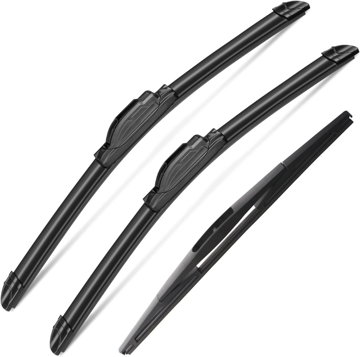 3 Wipers Set for Infiniti QX70 2014-2017, Windshield Wiper Blades Original Equipment Replacement Front and Rear- 24"/19"/14B" (Pack of 3) J- HOOK