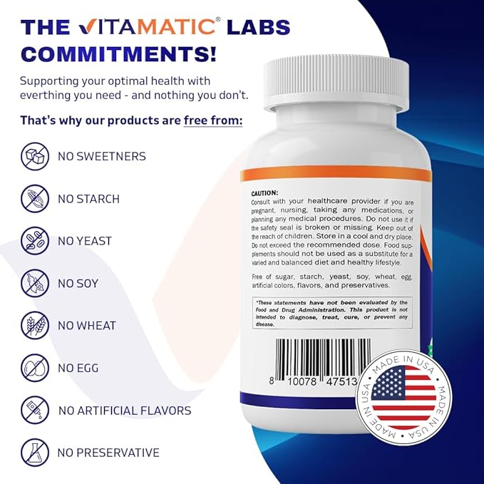 Vitamatic Rutin 1000mg Supplement, 90 Servings, Bioflavonoid, Free Radical Scavenger, Non-GMO, Gluten Free, Vegetarian