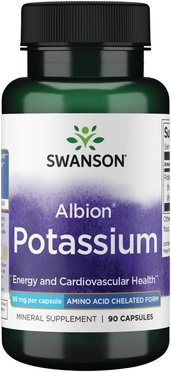 Swanson Albion Complexed Potassium 99 Milligrams 90 Capsules