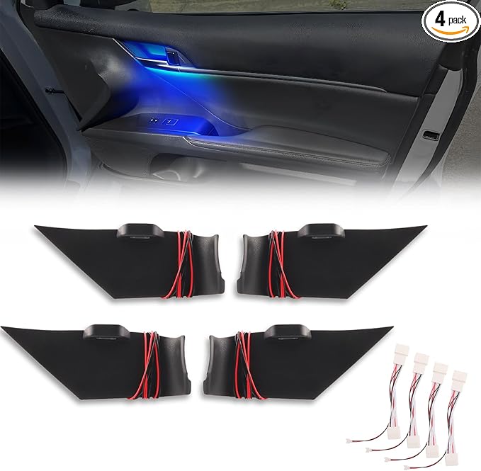 Blue LED Inner Door Handle Bowl Mood Light for 2018 2019 2020 2021 2022 2023 2024 Camry, Classy Interior Illumination, Decorative Interior Mood Lighting, 4PCS
