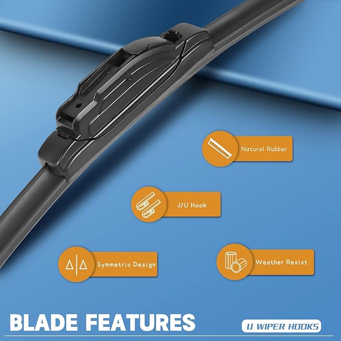 MIKKUPPA 26"+18"+10" Windshield Wipers - Replacement for 2020-2023 Toyota Highlander - U/J Hook All Season Wiper Blades, Pack of 3