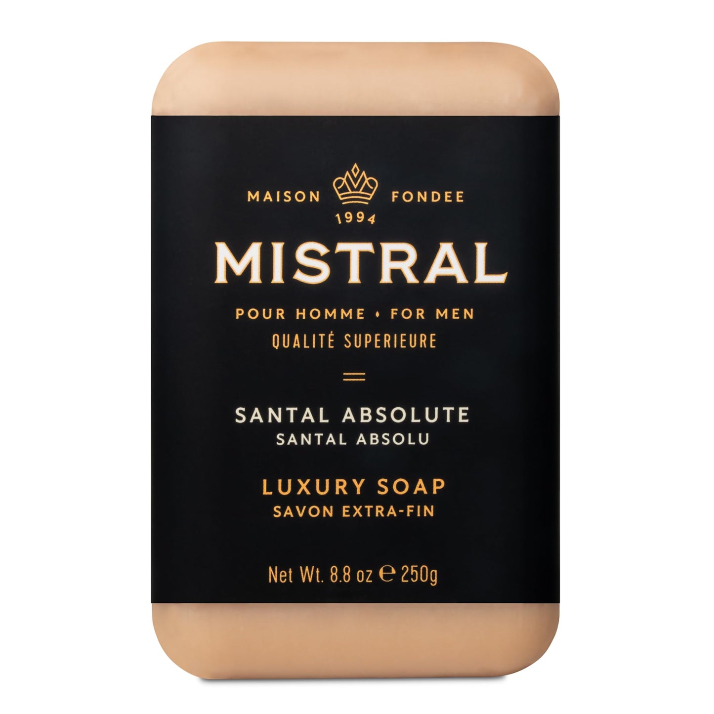 Mistral Bar Soap Organic, Santal Absolute, Large Bar