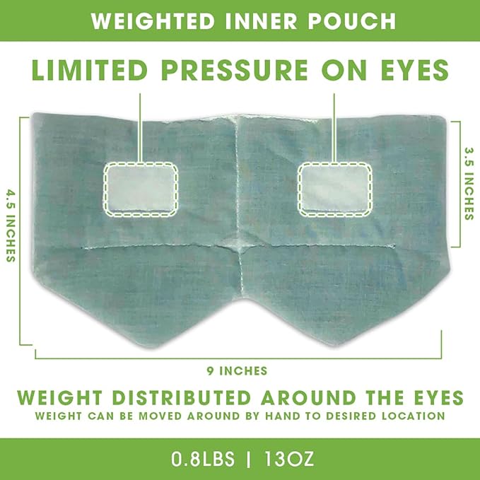 BARMY Weighted Sleep Mask for Women and Men (0.8lb/13oz) Weighted Eye Mask for Sleeping, Eye Cover Blocks Light Helps Relaxation and Night Sleep, Comfortable Blackout Sleeping Mask, Purple