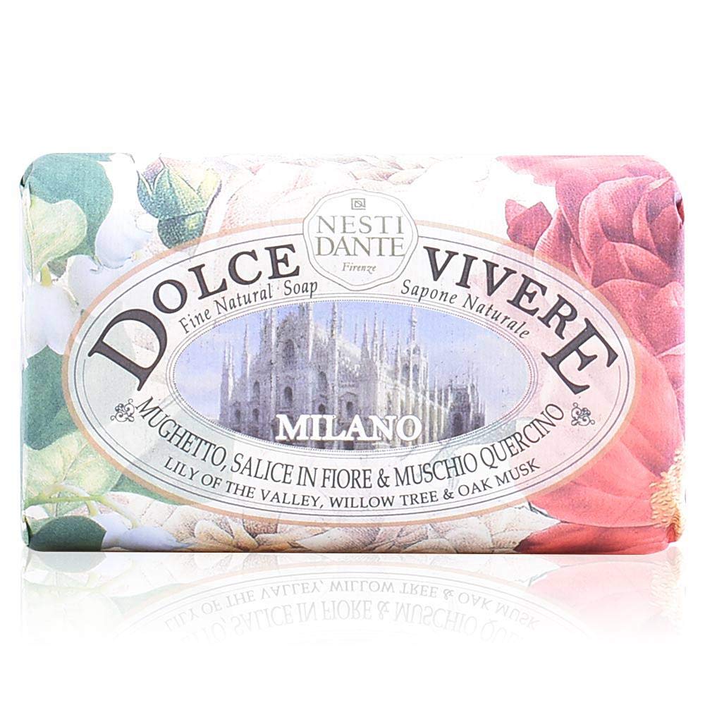 Dolce Vivere Milano Lily Of The Valley, Willow Tree & Oak Musk Fine Natural Soap Bar, 250 G