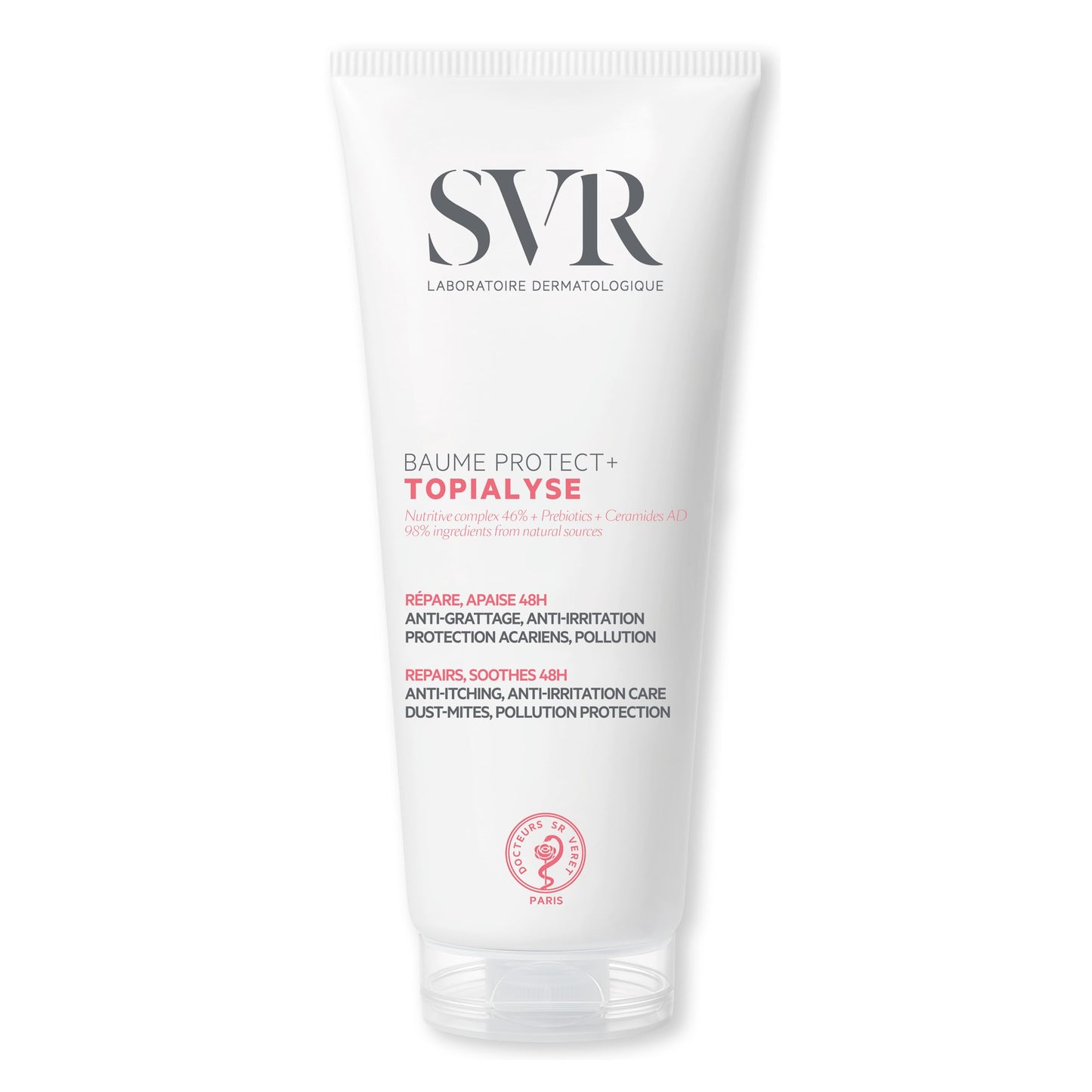 SVR Topialyse Intensive Balm Face and Body - 48hr Moisturizing Soothing Cream to Relieve Itching of Very Dry, Sensitive Skin of