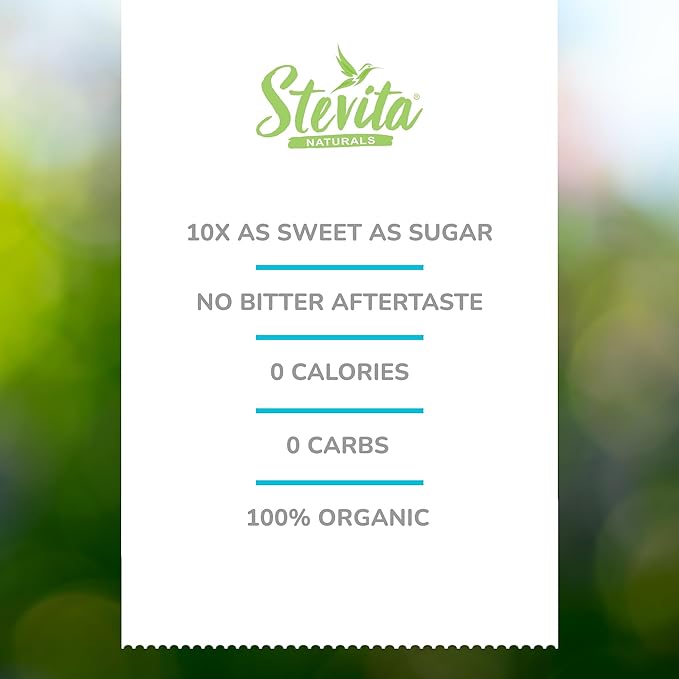 Stevita Organic Stevia - 16 oz - Stevia & Erythritol All-Natural Sweetener, No Calories - USDA Organic, Non-GMO, Vegan, Keto, Paleo, Gluten Free - 908 Servings