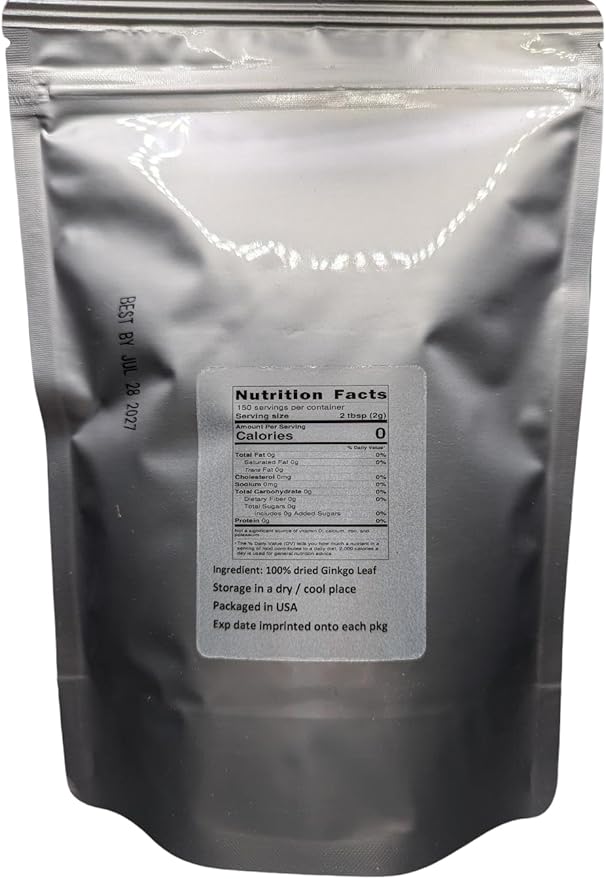 Ginkgo Leaf - Premium Ginkgo Biloba Loose Leaf 100% from Nature (12 oz)