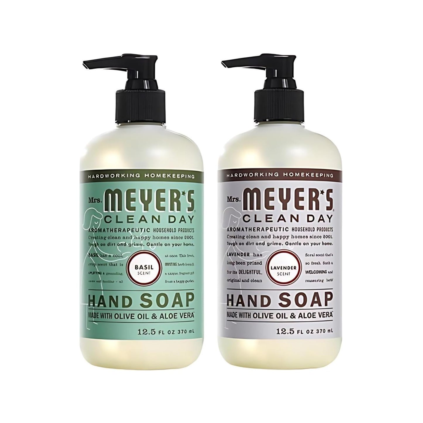 Mrs. Meyer 'S Basil + Lavender Liquid Hand Soap Variety Pack, 12.5 Oz.