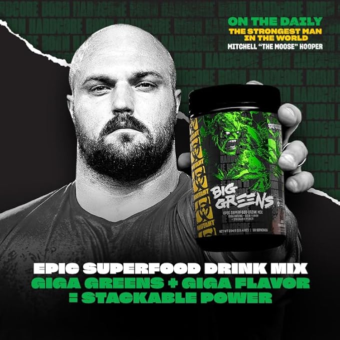 Mutant Big Greens | Green Supplement | Over 40 superfoods Land & Sea Greens – Reds, Antioxidants, phytonutrients, 1000mg spirulina – Pre & Probiotic Blend | 30 Serving – Just Chocolate