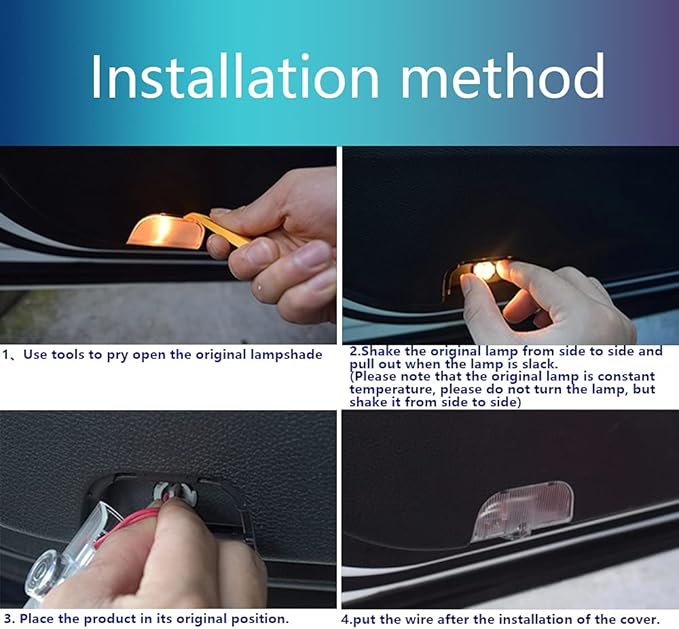 2 Pcs Passport Car LED Projector Door Shadow Light Welcome Light Laser Emblem Logo Lamps Kit Puddle Lights LED Courtesy Step Lights Ground Lamp HD Kit Replacement for Passport 2019-2021