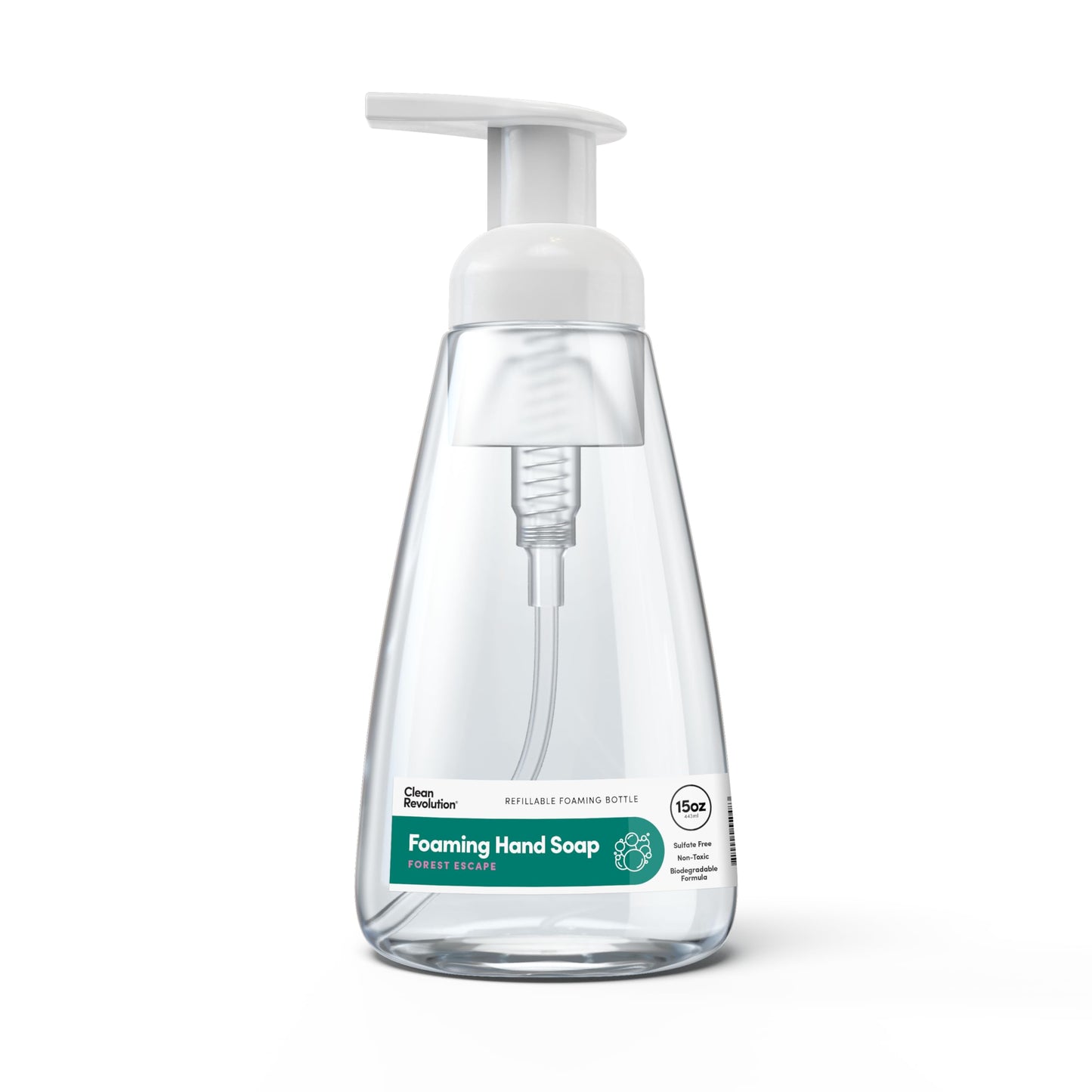 Clean Revolution Foaming Hand Soap, Gentle, Moisturizing, Ready To Use Formula, Real Essential Oils, Gluten Free, Forest Escape,