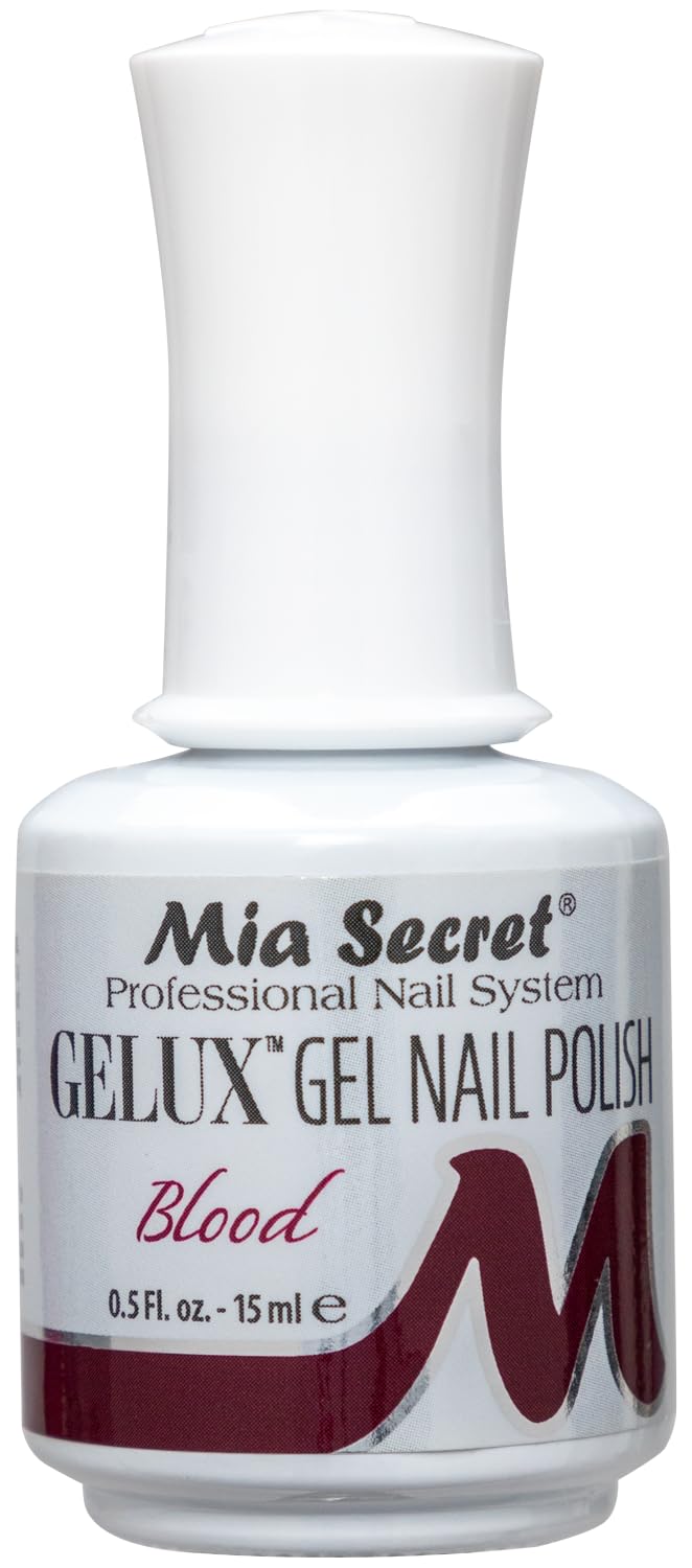 Mia Secret Gelux Soak-Off Gel Nail Polish Color Blood - Gel Polish Cured With Nail Lamp - Esmaltes Para Uas En Gel De Larga Dura