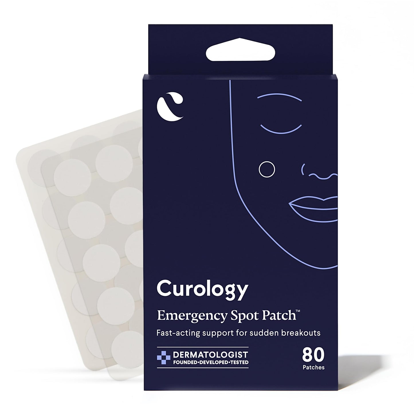 Curology Emergency Spot Pimple Patches For Face, Hydrocolloid Pimple Patches Fast-Acting Support, Spot Concealing And Oil Absorb