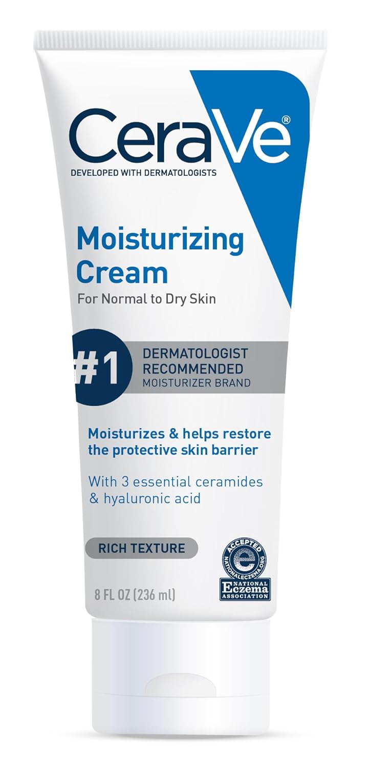 CeraVe Moisturizing Cream | Face & Body Moisturizer for Normal to Dry Skin - 8 Fl Oz