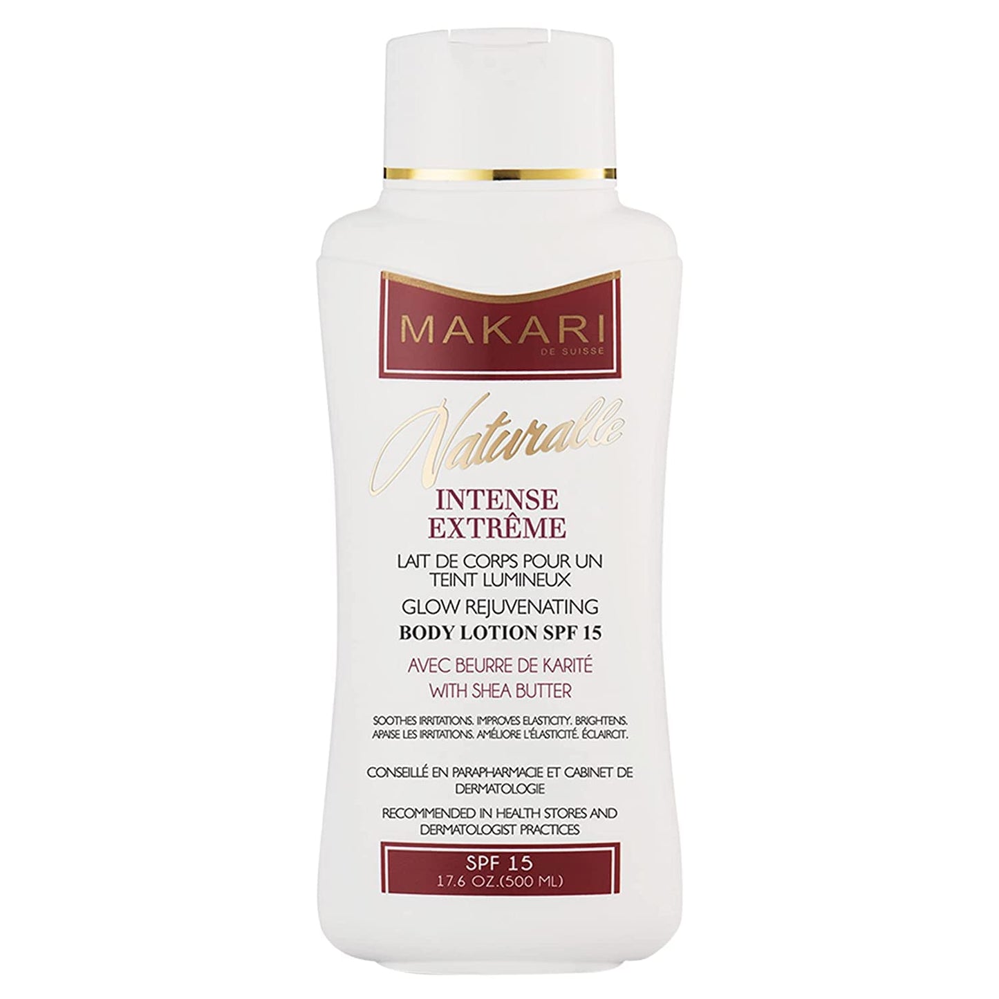 Makari Naturalle Intense Extreme Body Lotion Spf15 (17.6 Oz) | Toning Body Lotion For Dry To Normal Skin Types | Brightens Compl