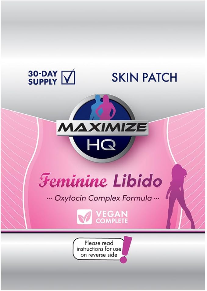 MAXIMIZE HQ Female Intimacy Patches - Oxytocin Formula Complex - Supports Love and Trust - Female Performance Enhancement Support - 8 Hour Time-Release - Gluten Free