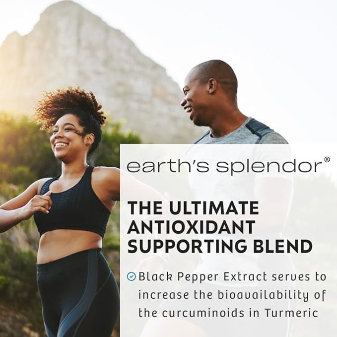 Earth's Splendor Turmeric Complex 500mg with Black Pepper, 90 Capsules - Supports Antioxidant Activity and Joint Health* - 1.5 Month Supply