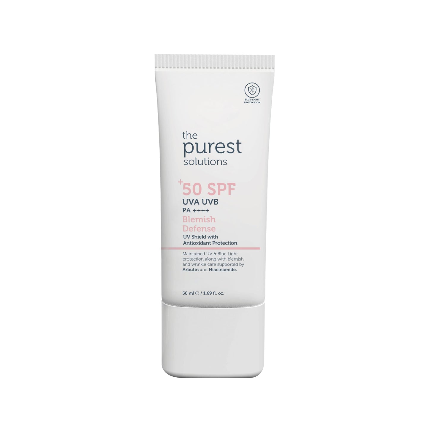 The Purest Solutions Blemish Defense (Uv Shield With Antioxidant Protection Spf 50+) - 8H Uva Protection, Arbutin & Niacinamide