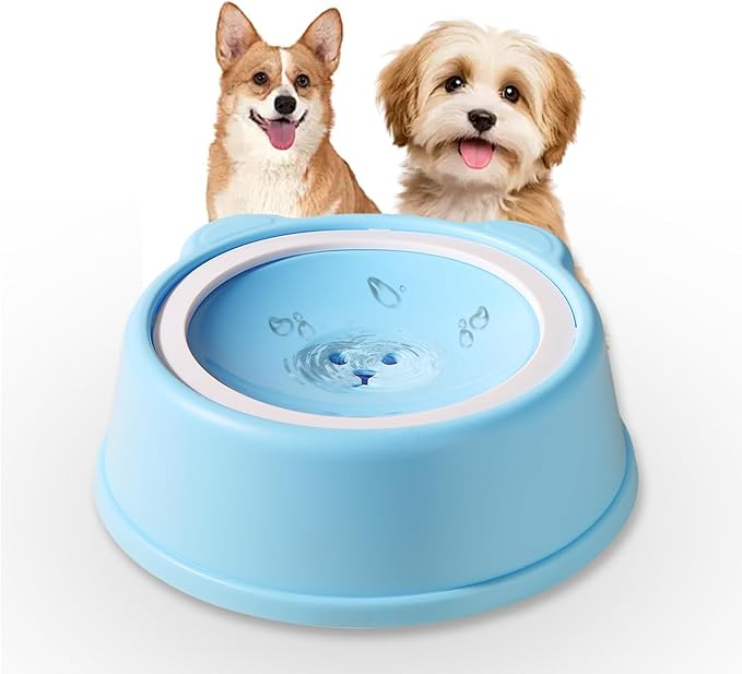 Pet Water Bowl- Portable Dog Water Dispenser, No Spill Water Bowl for Dogs with Spill-Proof Design, Perfect for Dogs and Cats, Keeps Your Pet Hydrated Anywhere (Blue)