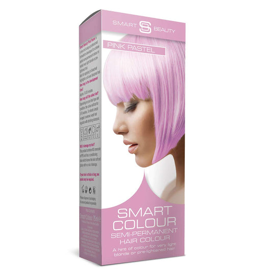 Smart Beauty Pink Hair Dye Semi-Permanent, Pastel Pink Hair Dye Perfect For Light Blonde, With Non-Drip Pre Mixed Formulation Wi