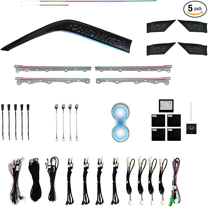 for Toyota Camry 2018-2023 Interior Ambient Lighting Kit, RGB LED Car Atmosphere Light, Custom Vehicle Specific Fit (Galaxy)