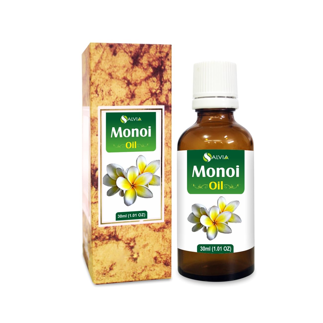 Salvia Monoi Oil - Pure Infused Oil For Hair And Skin Care | Diy Home Use - Stronger, Shinier Hair - 30 Ml