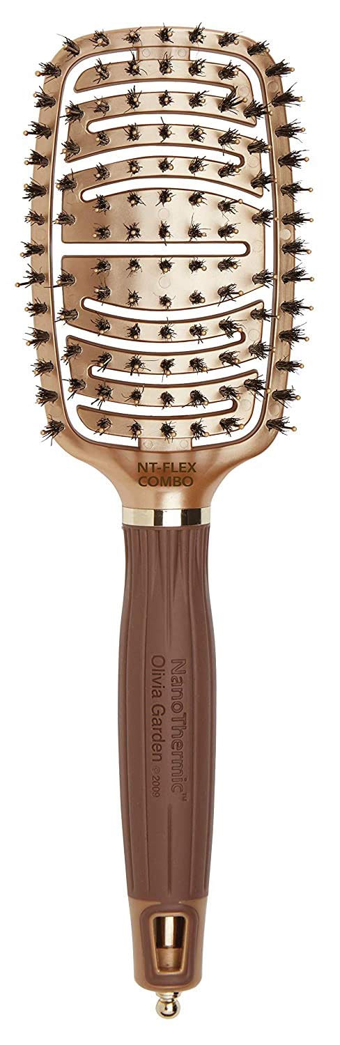 Olivia Garden NanoThermic Ceramic + Ion Flex Scalp-Hugging & Vented Hair Brush NT-FLEXCO (Combo)