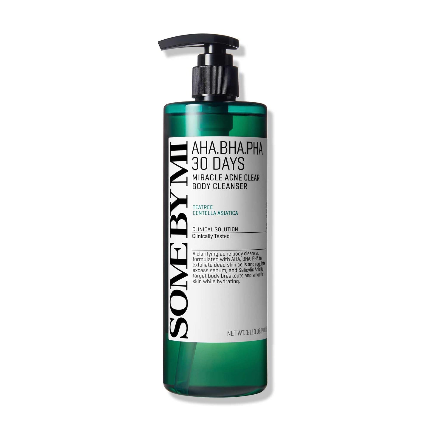 Some By Mi Aha Bha Pha 30 Days Miracle Acne Clear Body Cleanser - 13.5Oz, 400Ml - Mild Exfoliating Daily Acne Body Wash For Acne
