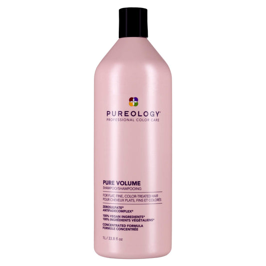 Pureology Pure Volume Shampoo | For Flat, Fine, Color-Treated Hair | Adds Lightweight Volume | Sulfate-Free | Vegan | Updated Pa