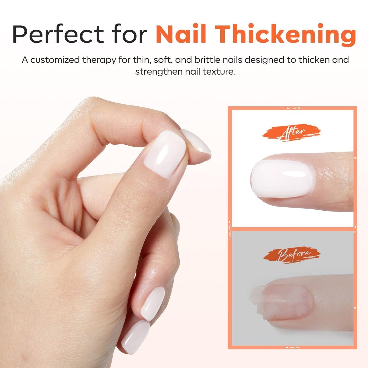 Milky White Rubber Gel Base Coat | 6-in-1 Builder for Strong Nails