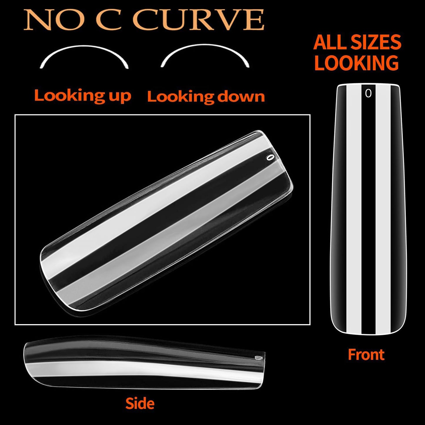 Extra Short Square Fake Nails | 216pcs Gel Tips | Full Cover Acrylic for DIY