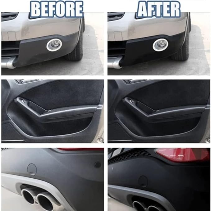 RJDJ Plastic Restorer for Cars, Trim & Exterior – Plastic Revitalizing Coating Agent, Restores Faded Plastic, UV Protection, Car Shine Refurbishing Solution (50ml-5pcs)