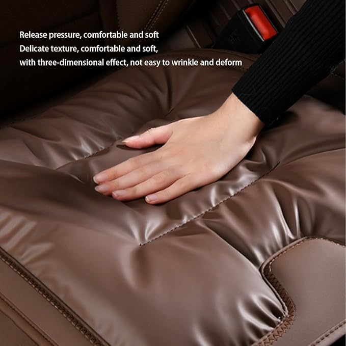 Car Seat Cushion,Personalized Lumbar Support Cushion (Orange,Three-Piece Set)