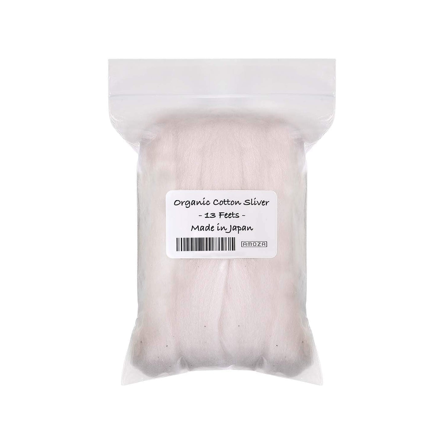 Japanese Organic Cotton Sliver 13 Feets 100% Organic Unbleached [Made In Japan] (1 Pack)