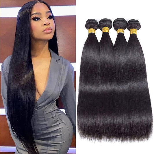12A Straight Bundles Human Hair 22'' 24'' 26'' 28'' 400G 100% Unprocessed Brazilian Virgin Hair Straight Human Hair Weave Bundle